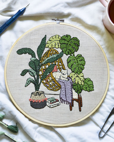 Bird of Paradise Strelitzia Punch Needle Embroidery Pattern PDF