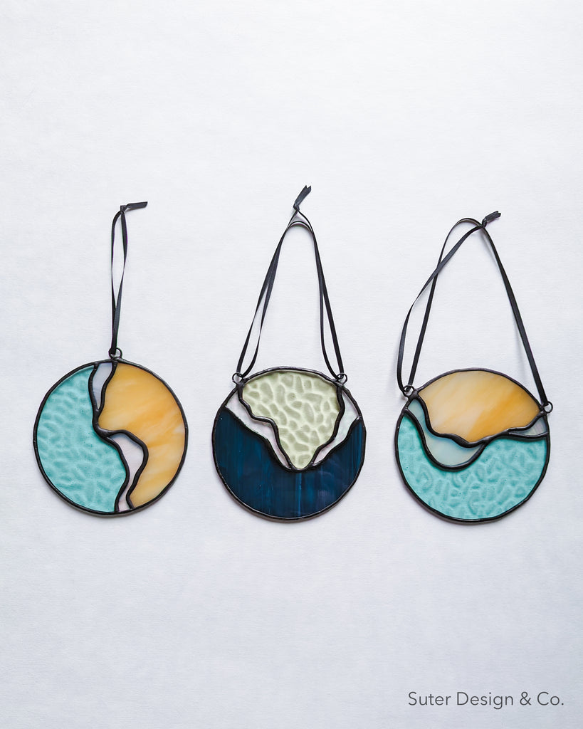 Stained Glass Ocean Sunset Polymer Clay Cutters